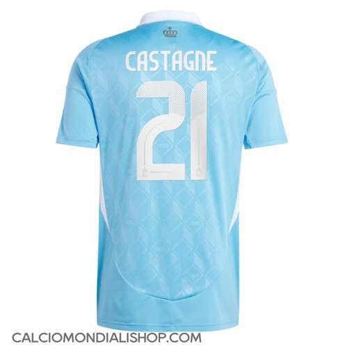 Maglie da calcio Belgio Timothy Castagne #21 Seconda Maglia Europei 2024 Manica Corta